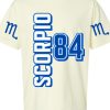 Scorpio 84 Zodiac Jersey Style T-Shirt - Cream