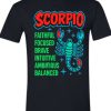Scorpio Traits Zodiac Graphic T-Shirt - Black
