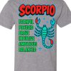 Scorpio Traits Zodiac Graphic T-Shirt - Grey