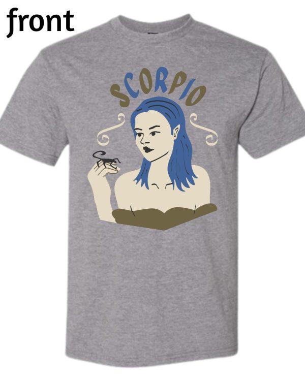 Scorpio Vibes Power Graphic Shirt - Grey