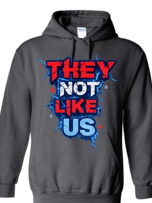 They Not Like Us Patriotic Hoodie - Dark Grey
