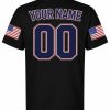 USA Team Style Custom Jersey Tee - Black