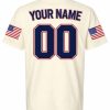 USA Team Style Custom Jersey Tee - Cream