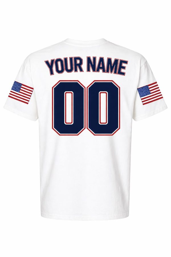USA Team Style Custom Jersey Tee - White