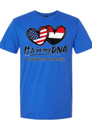 USA & Yemen DNA Heritage Tee - Blue