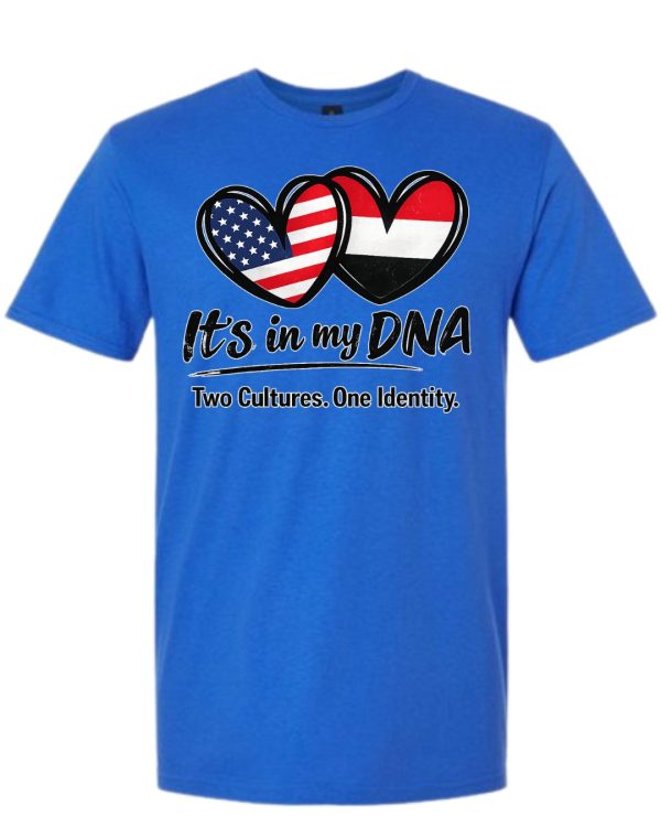 USA & Yemen DNA Heritage Tee - Blue
