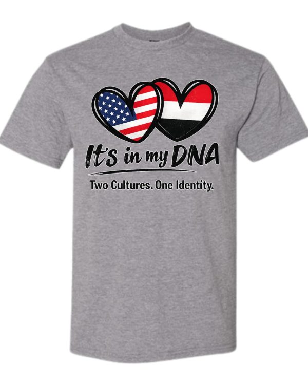 USA & Yemen DNA Heritage Tee - Grey