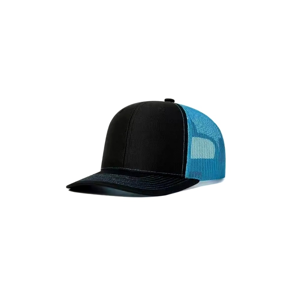 Black-Neon Blue Mesh