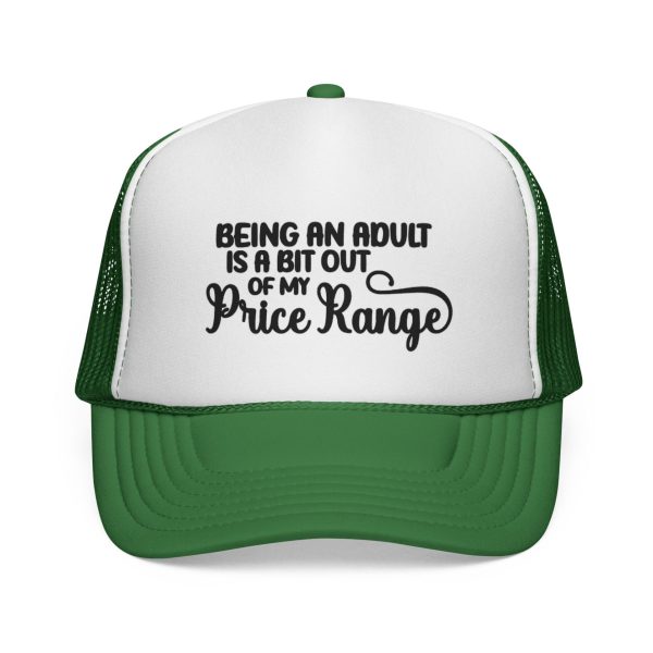 Being an Adult Is a Bit Out of My Price Range Graphic Trucker Cap