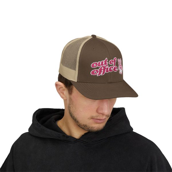 10591017877718847737_2048-1.jpeg Out of Office Snapback Peace Sign Graphic Trucker Hat