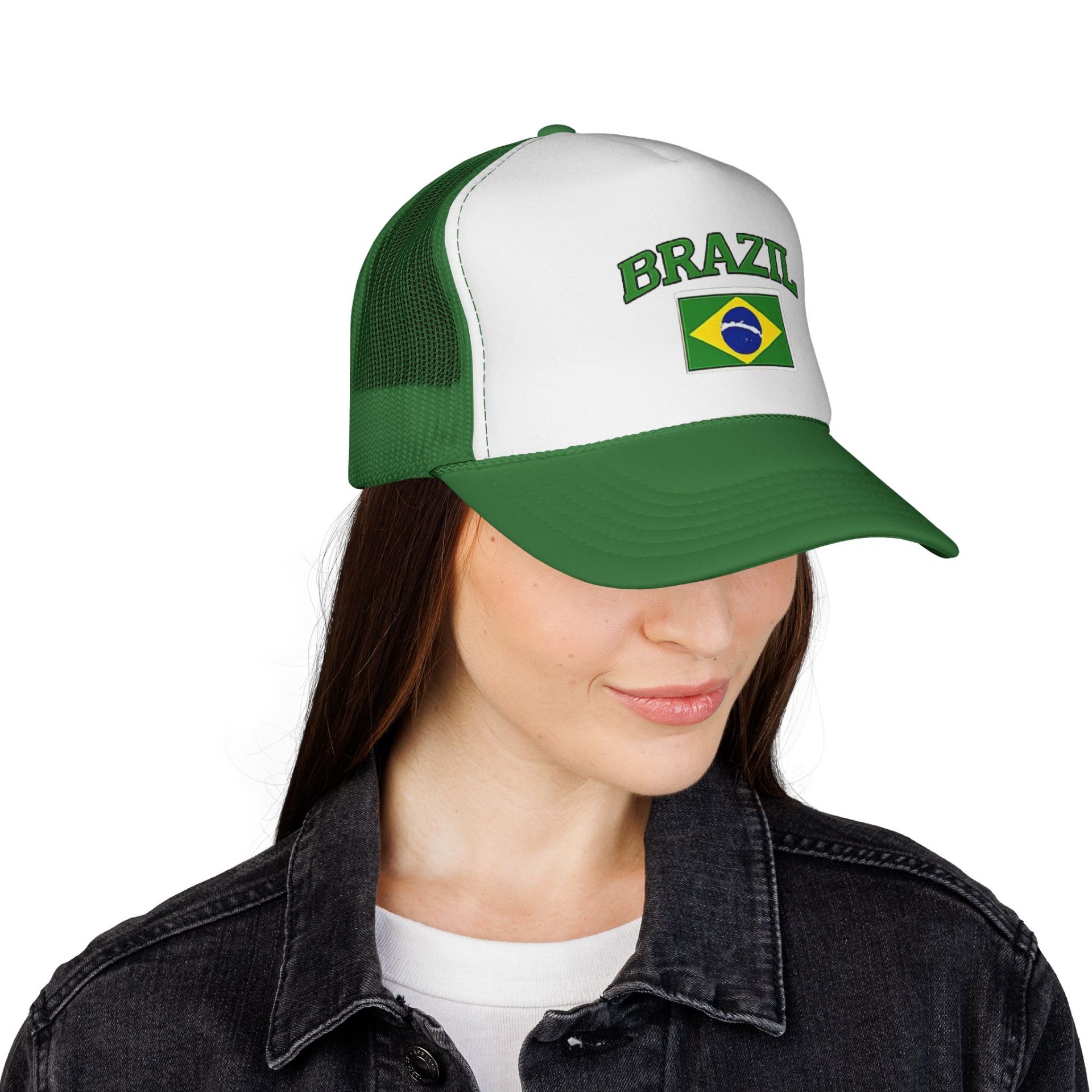 Brazil Flag Trucker Hat - Image 4