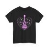 Pink Guitar Heart Graphic Tee