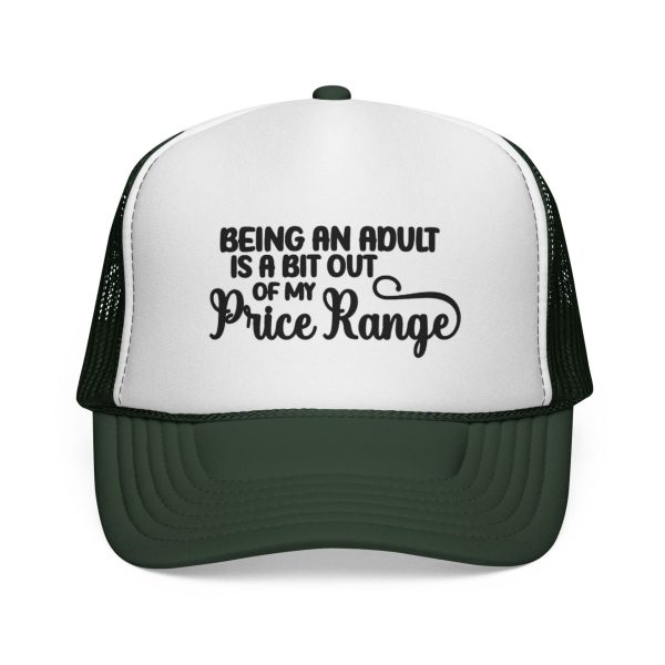 Being an Adult Is a Bit Out of My Price Range Graphic Trucker Cap