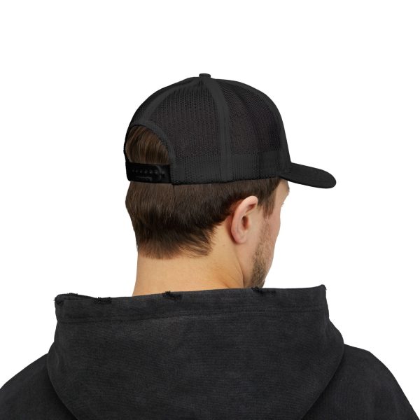 6621547255971710391_2048-1.jpeg Out of Office Snapback Peace Sign Graphic Trucker Hat
