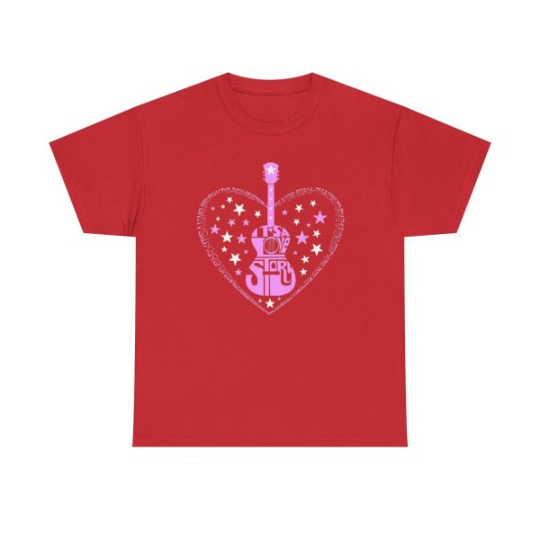 Pink Guitar Heart Graphic Tee