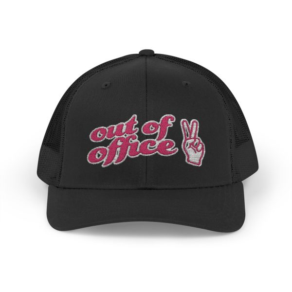 737160334006196891_2048-1.jpeg Out of Office Snapback Peace Sign Graphic Trucker Hat