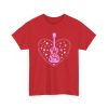 Pink Guitar Heart Graphic Tee