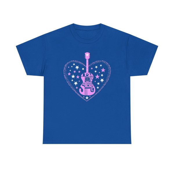 Pink Guitar Heart Graphic Tee