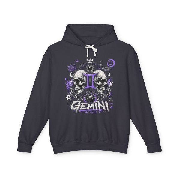 Gemini Twin Soul Skull Graphic Hoodie
