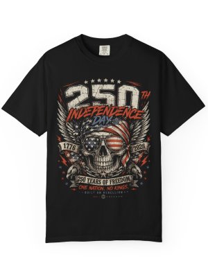 250th Independence Day Skull Patriot Graphic Tee