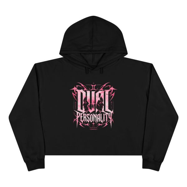 Gemini Dark Personality Crop Hoodie.jpeg Gemini Dark Personality Crop Hoodie