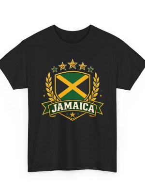 Jamaica Crest Graphic Tee - Black