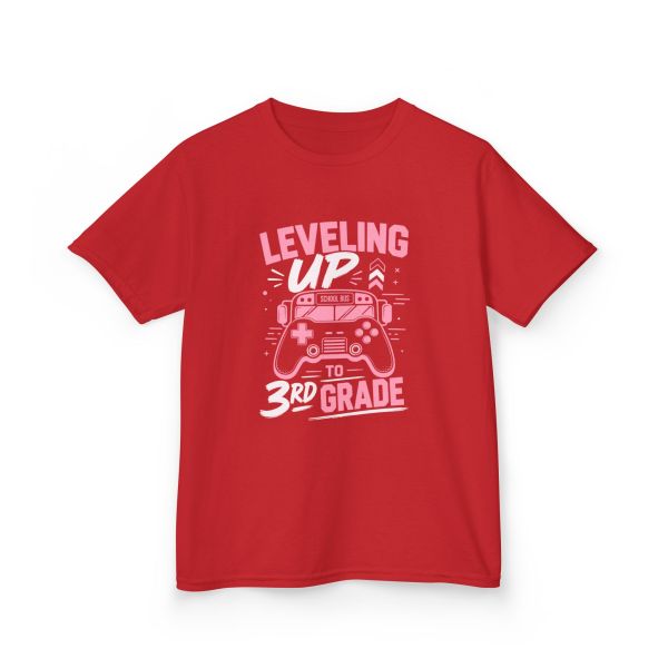 7573158568172836744_2048.jpeg Leveling Up to 3rd Grade Kids Graphic Tee