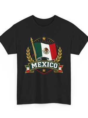 Mexico Heritage Crest Graphic Tee - Black
