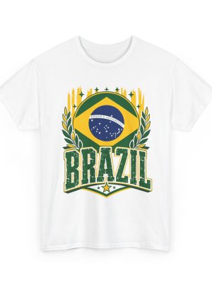 Brazil Heritage Crest Graphic Tee - White
