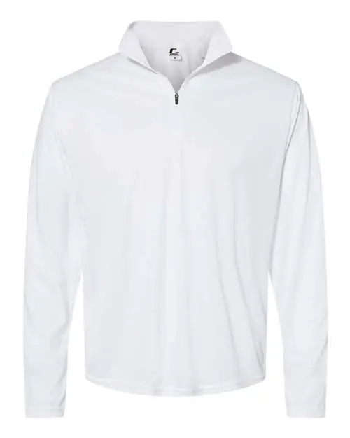 Men's Quarter-Zip Pullover- White Men's Quarter-Zip Pullover- White