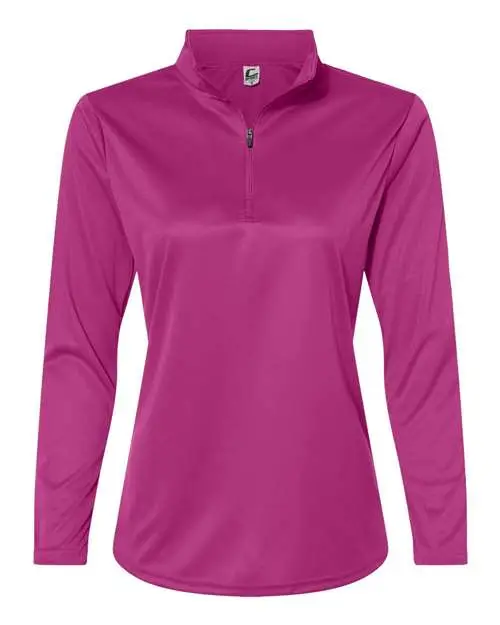 Women's Quarter-Zip Pullover - Hot Pink Women's Quarter-Zip Pullover - Hot Pink