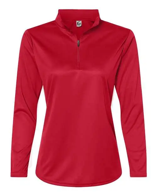 Women's Quarter-Zip Pullover - Red Women's Quarter-Zip Pullover - Red