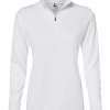 Women's Quarter-Zip Pullover - White Women's Quarter-Zip Pullover - White