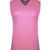 Women's Sleeveless V-Neck T-Shirt - Pink