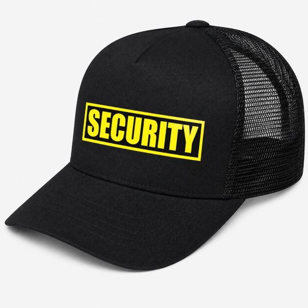 Unisex SECURITY Mesh Trucker Hat – Adjustable Snapback Work Cap