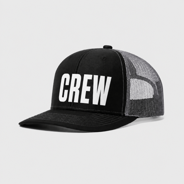 CREW Unisex Mesh Trucker Hat – Adjustable Snapback Crew Cap
