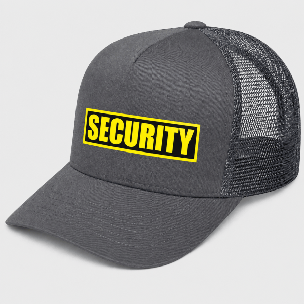 Unisex SECURITY Mesh Trucker Hat – Adjustable Snapback Work Cap