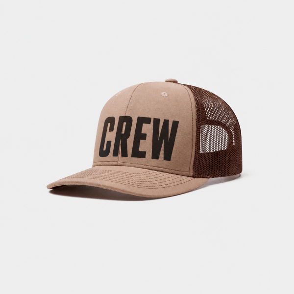 CREW Unisex Mesh Trucker Hat – Adjustable Snapback Crew Cap