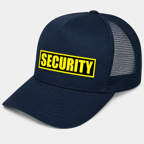 Unisex SECURITY Mesh Trucker Hat – Adjustable Snapback Work Cap